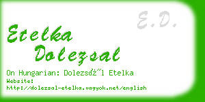etelka dolezsal business card